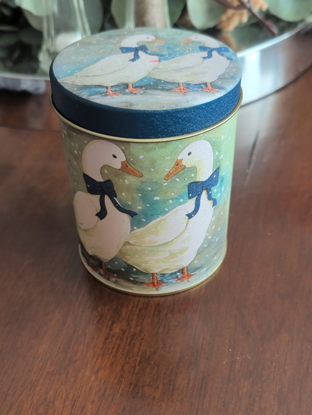 Country Geese 4.5" Metal Canister